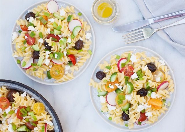 A picture showing Low FODMAP pasta dishes. Great for IBS symptoms