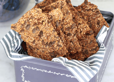 Low FODMAP seeded crispbread