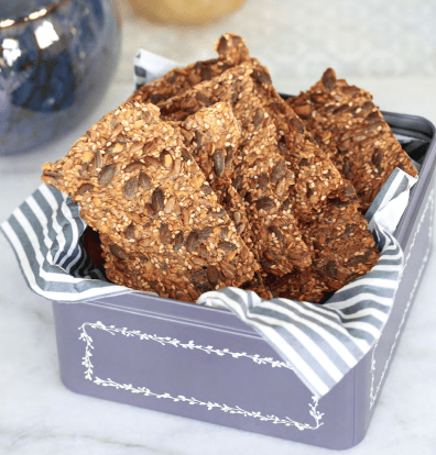 A picture showing Low FODMAP seeded crispbread