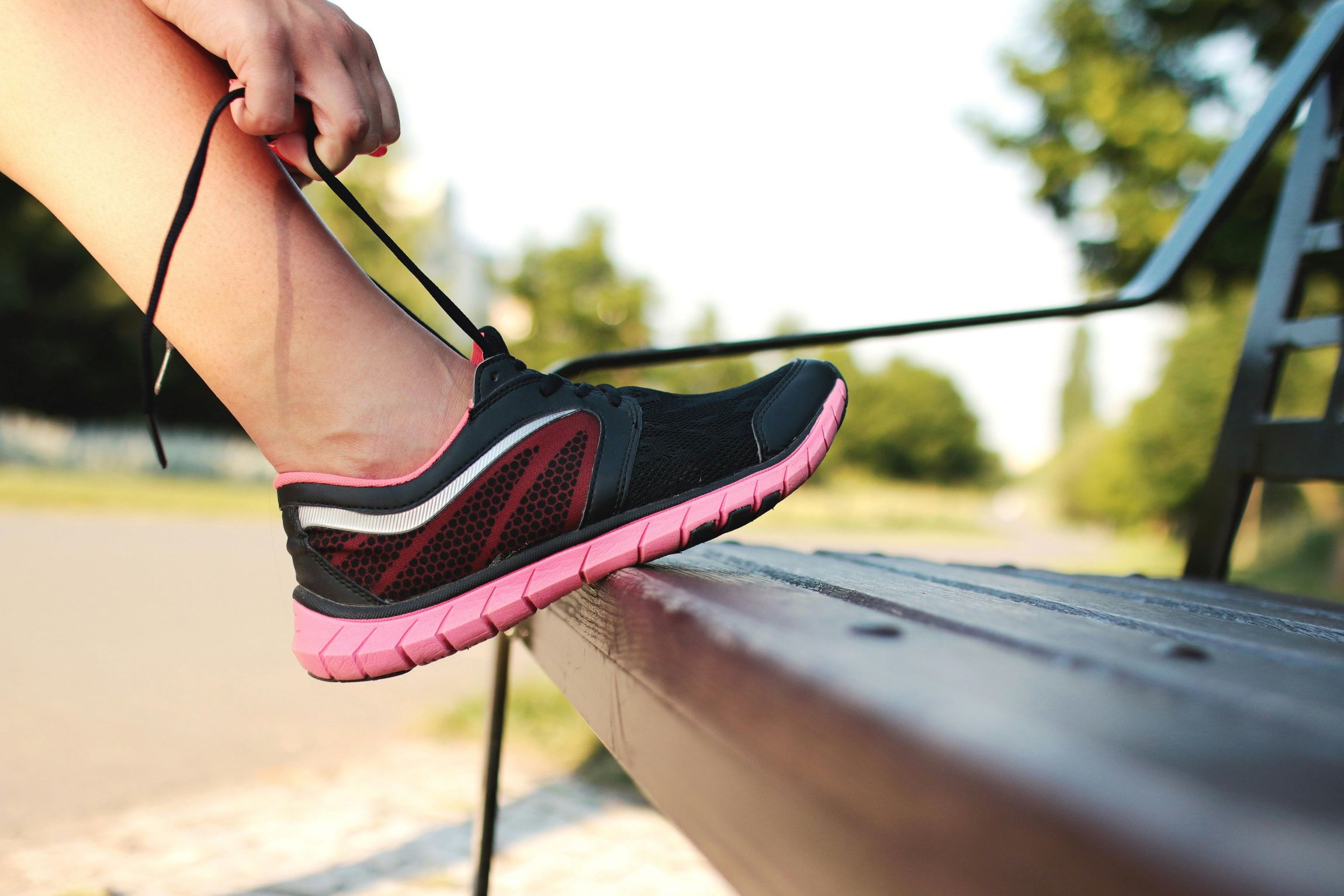Running and IBS - pic showing a trainer
