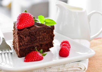 Low FODMAP Chocolate Fudge Cake