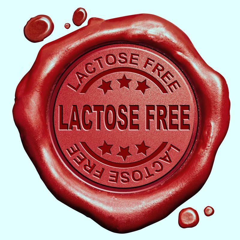 This depicts a wax stamp saying lactose Free